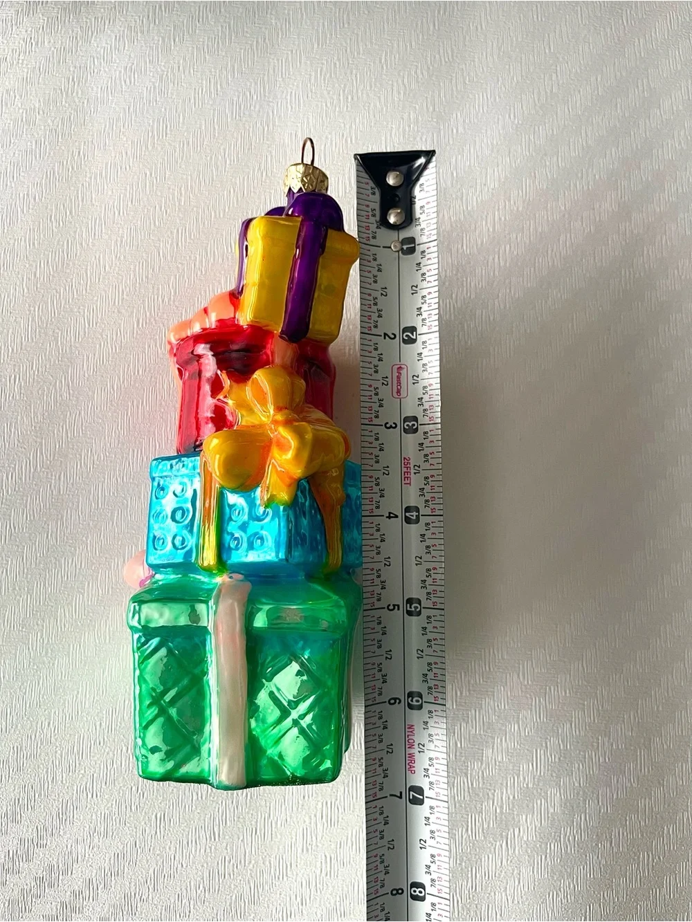 KOMOZJA Tower of Treasures Christmas Decoration Ornament Blown Glass Handpainted
